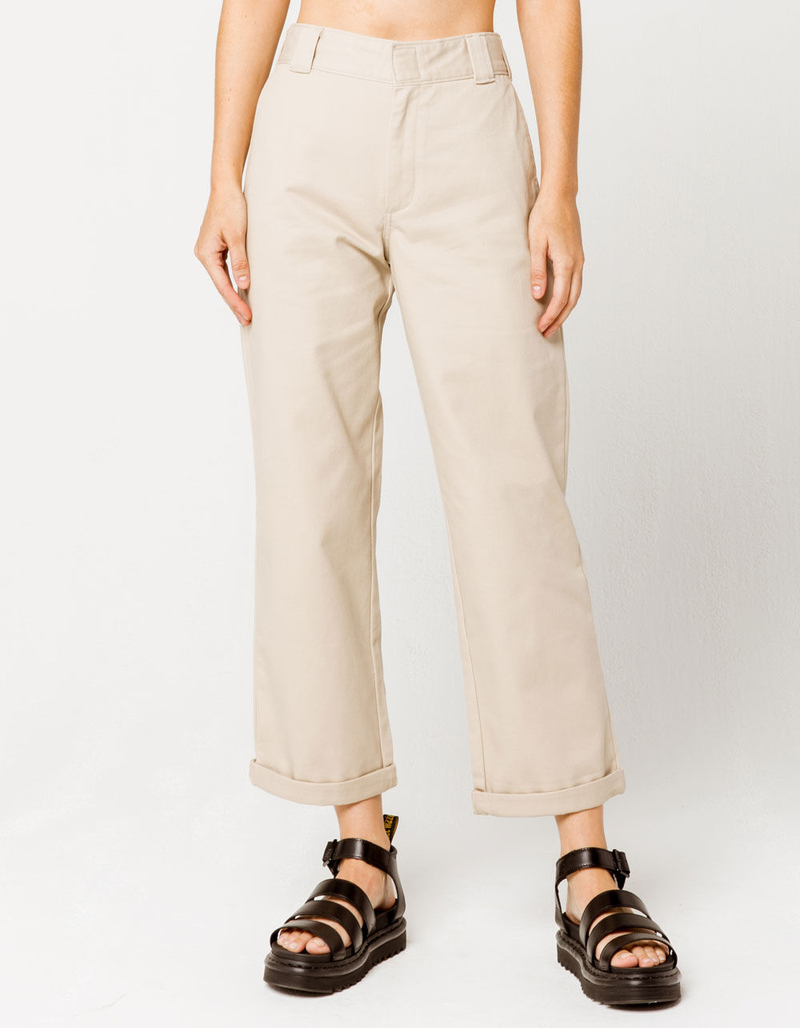 DICKIES Roll Hem Crop Wide Leg Pants Pants image number 0