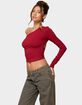 EDIKTED Mila Asymmetric Backless One Shoulder Top image number 2