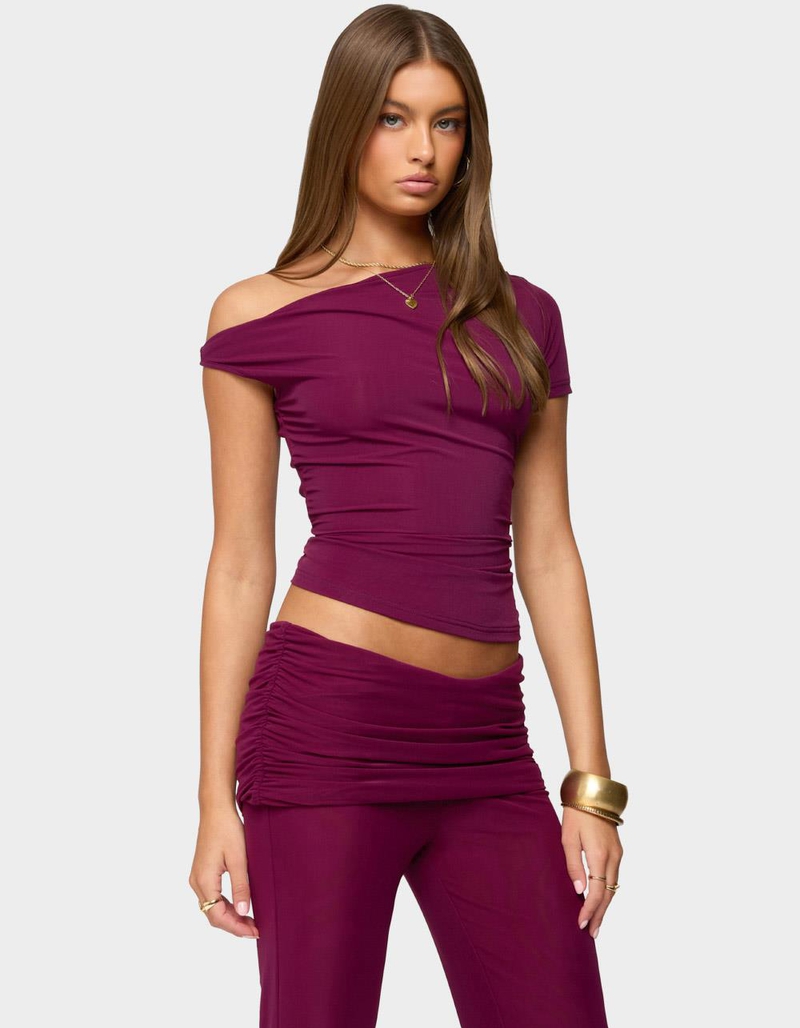 EDIKTED Halli Twisted Off Shoulder Top image number 1