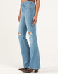 LEVI'S High Rise Flare Womens Jeans - Light Indigo Destruction image number 3