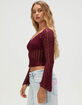 FULL TILT Womens Off The Shoulder Lace Top image number 3