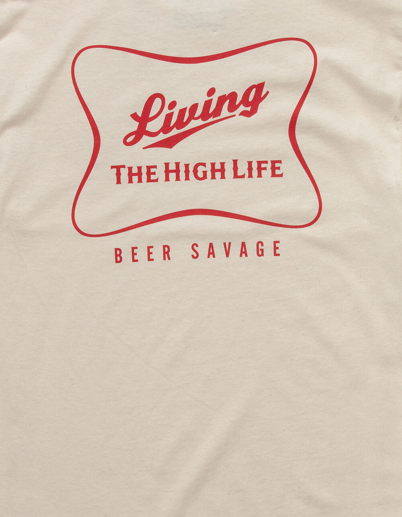 BEER SAVAGE High Life Mens T-Shirt image number 3