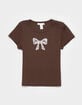 FULL TILT Lace Bow Girls Baby Tee image number 2
