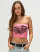 AFFLICTION Flaming Dragon Womens Tube Top image number 1