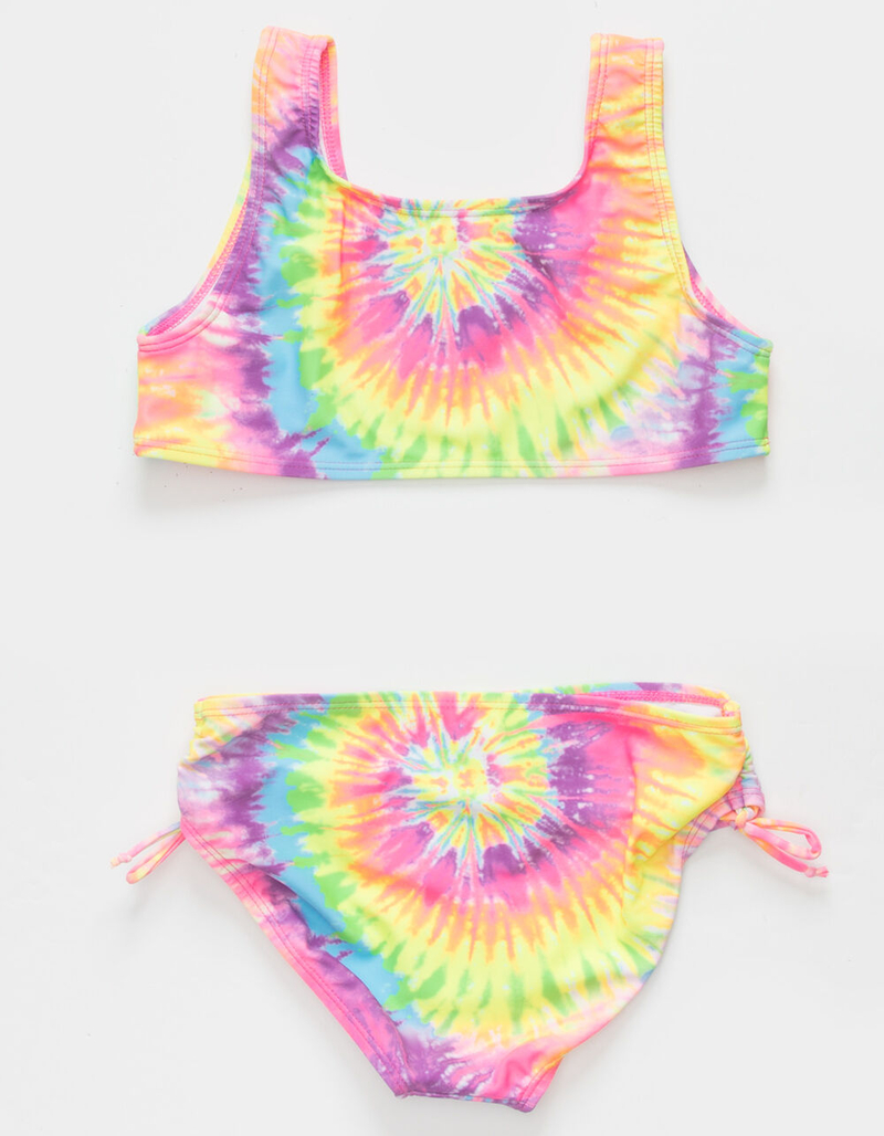 MAUI & SONS Tie Dye Girls Side Tie Bikini Set image number 1