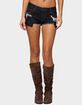 EDIKTED Devin Low Rise Micro Denim Shorts image number 1