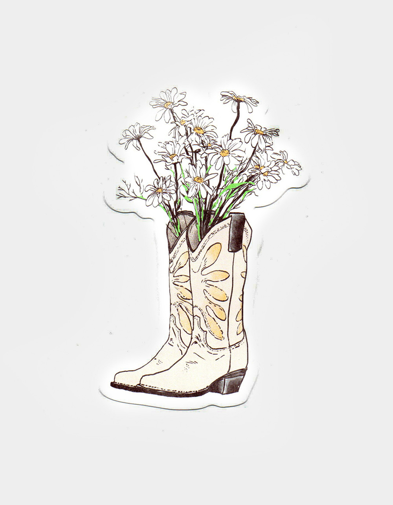 WHATEVER CO. Flower Cowboy Boot Sticker image number 0