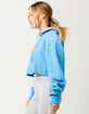 CHAMPION Reverse Weave Active Blue Womens Crop Hoodie image number 2