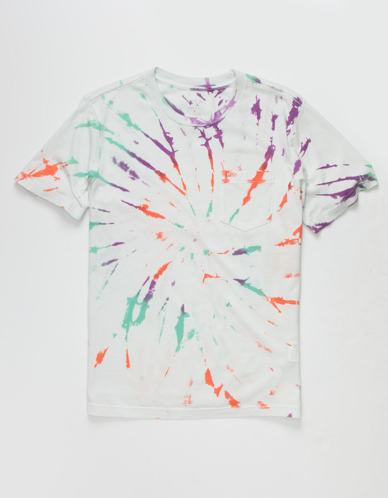 RVCA Embroidery Tie Dye Boys Pocket Tee image number 0
