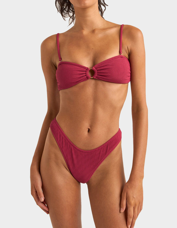 RHYTHM Isla Rib Ring Bandeau Womens Bikini Top Primary Image
