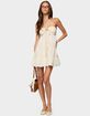 EDIKTED Safie Strapless Tiered Mini Dress image number 4