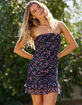 FULL TILT Cinch Ruffle Tube Bodycon Womens Dress image number 1