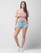 FULL TILT Off The Shoulder Flounce Womens Bodysuit image number 4
