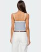EDIKTED Contrast Lacey Mesh Tank Top image number 5