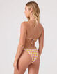 ROXY Check Me Out Tie Side Cheeky Bikini Bottoms image number 3