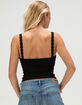 HEART & HIPS Lace Trim Womens V-Neck Cami image number 4