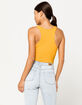 SKY AND SPARROW Henley Mustard Bodysuit image number 3