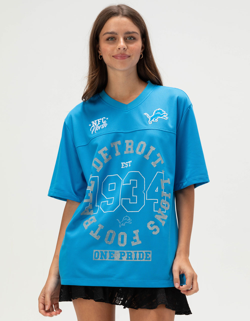 THE WILD COLLECTIVE Detroit Lions Womens Jersey image number 0