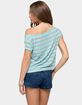 EDIKTED Sandie Striped Off Shoulder Top image number 3