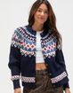 BDG Urban Outfitters Fair Isle Womens Boxy Cardigan BDG Urban Outfitters Fair Isle Womens Boxy Cardigan