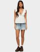 EDIKTED Emree Distressed Denim Mini Skirt image number 5