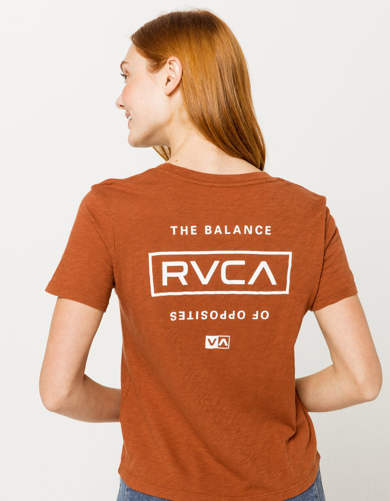 RVCA Stacked Rust Womens Baby Tee image number 0