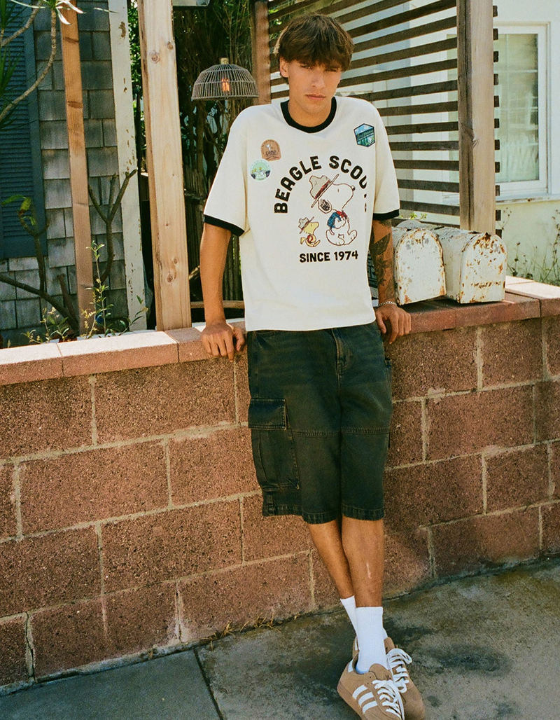 RSQ x Peanuts Patch Mens Boxy Tee image number 3
