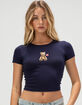 BEAR Teddy Flag Womens Baby Tee image number 1
