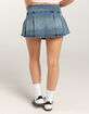 RSQ Womens Low Rise Pleated Denim Mini Skirt image number 4