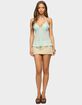 EDIKTED Iridescent Button Sheer Chiffon Halter Top image number 4