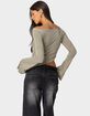 EDIKTED Maura Boat Neck Asymmetric Top image number 4