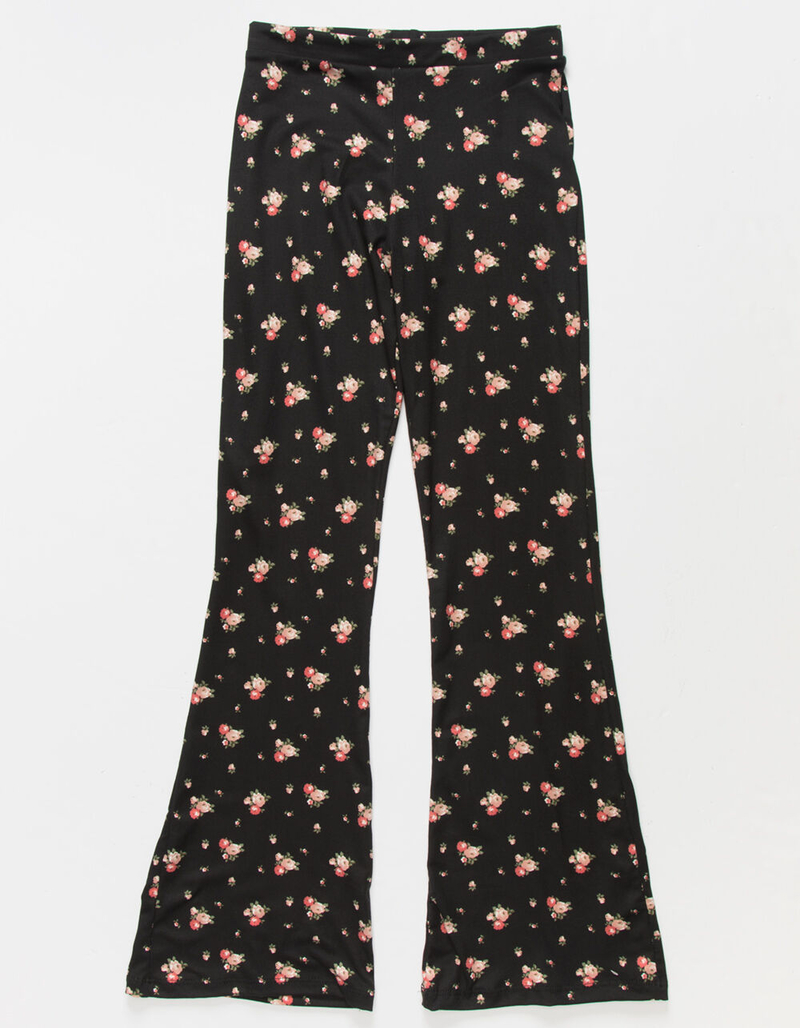 WHITE FAWN Floral Girls Flare Pants image number 0