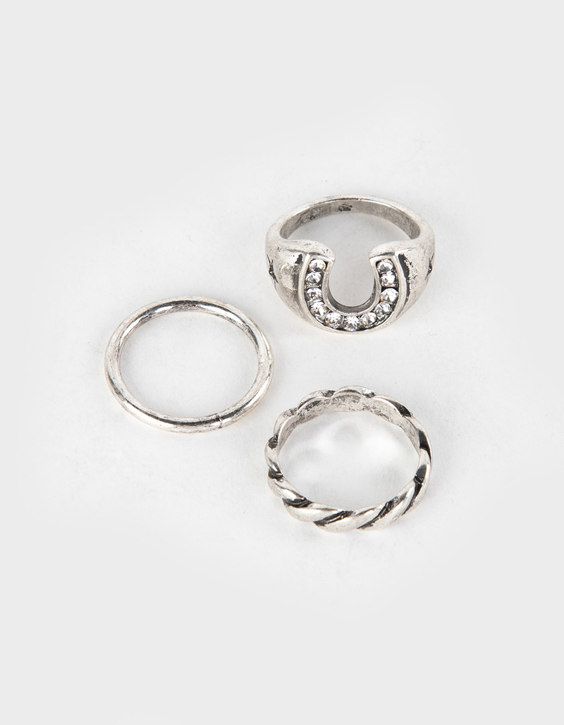 FULL TILT 3 Pack Star Horseshoe Ring Set image number 1