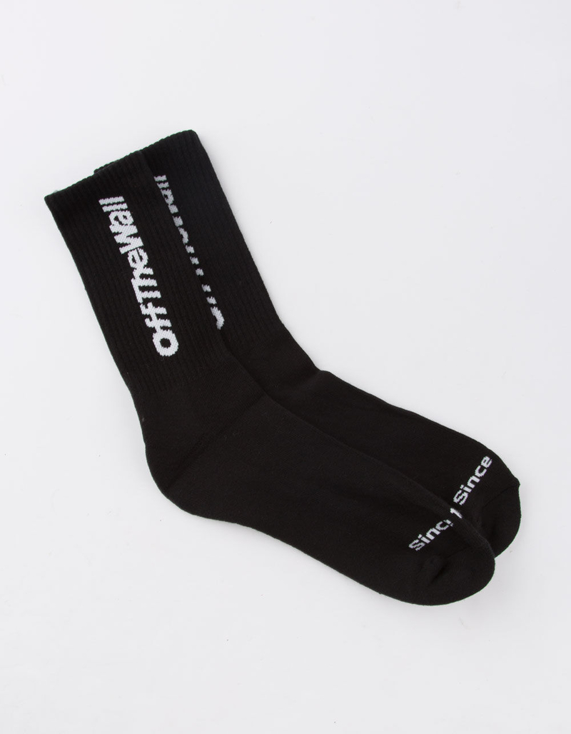 VANS Distorted Black Mens Crew Socks image number 0