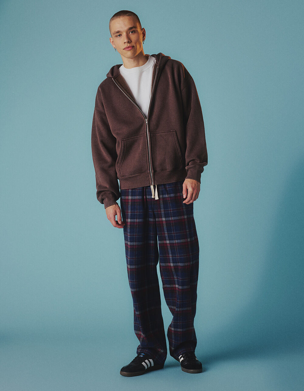 RSQ Mens Oversized Zip-Up Hoodie - DARK BROWN | Tillys
