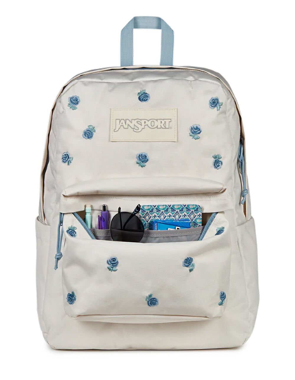 JANSPORT SuperBreak Plus FX Backpack - JUST A ROSE EMBROIDERY MOON