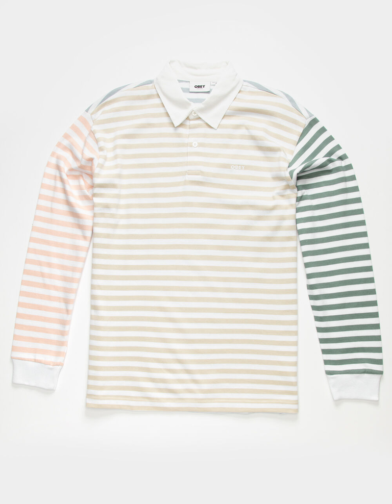 OBEY Marcel Stripe Mens Rugby Shirt image number 0