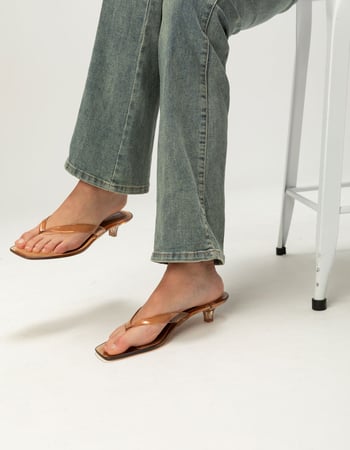BAMBOO Stacy Womens Jelly Kitten Heels Alternative Image