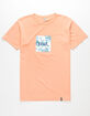 HUF Highline Box Logo Peach Mens T-Shirt image number 1