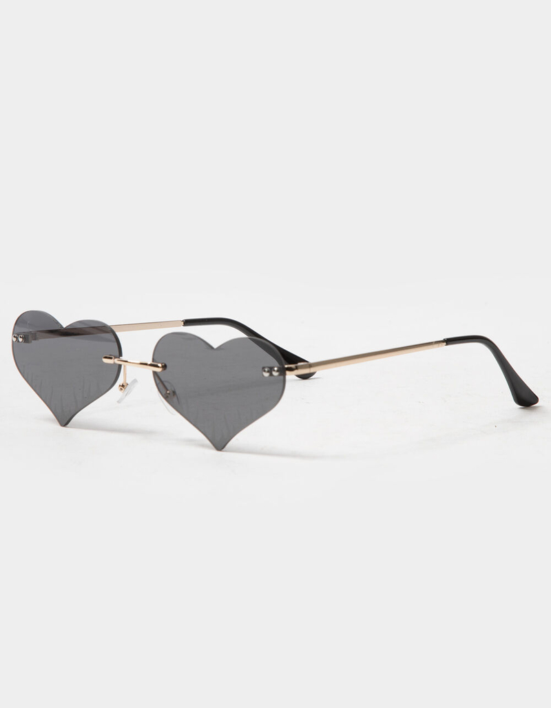 BLUE CROWN Flaming Heart Novelty Sunglasses image number 0