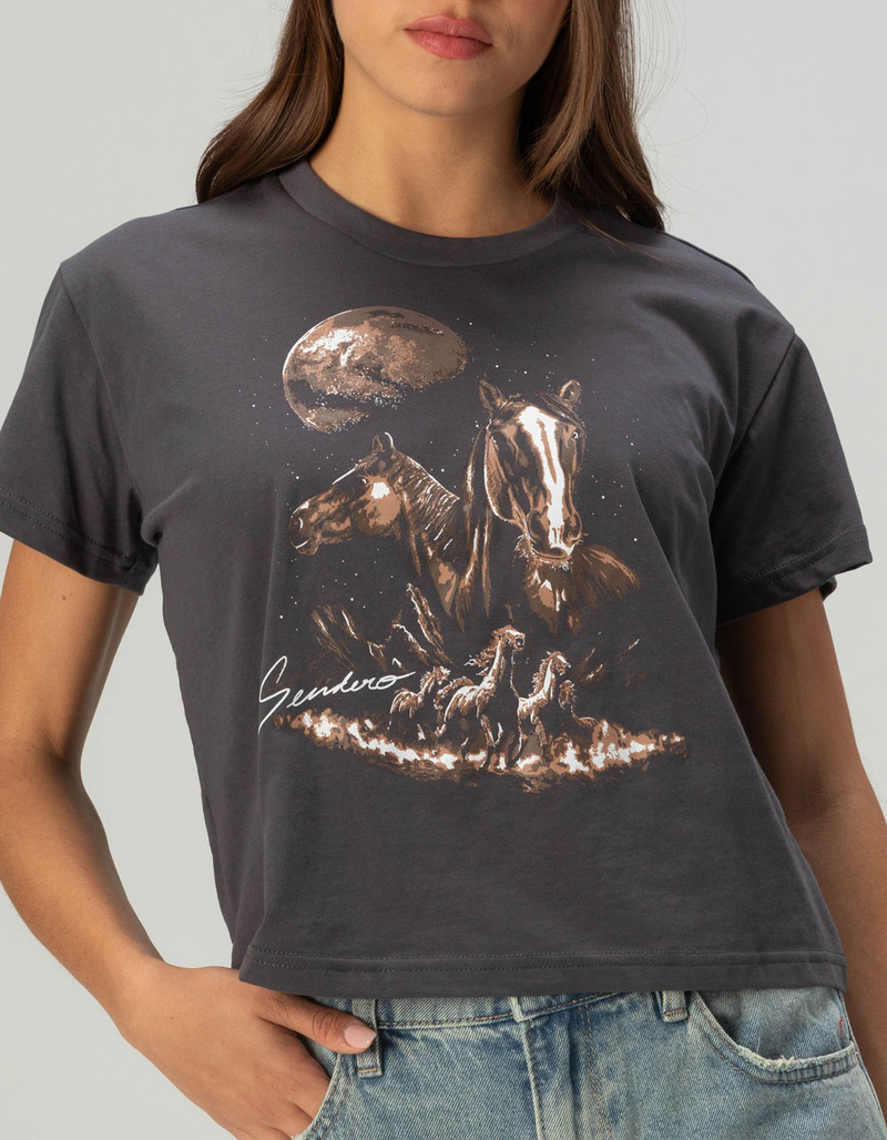 SENDERO PROVISIONS CO. Midnight Womens Crop Tee image number 3