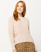 IVY & MAIN Open Twist Back Oatmeal Womens Sweater image number 2