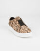 QUPID Elastic Womens Cheetah Slip-On Shoes image number 2