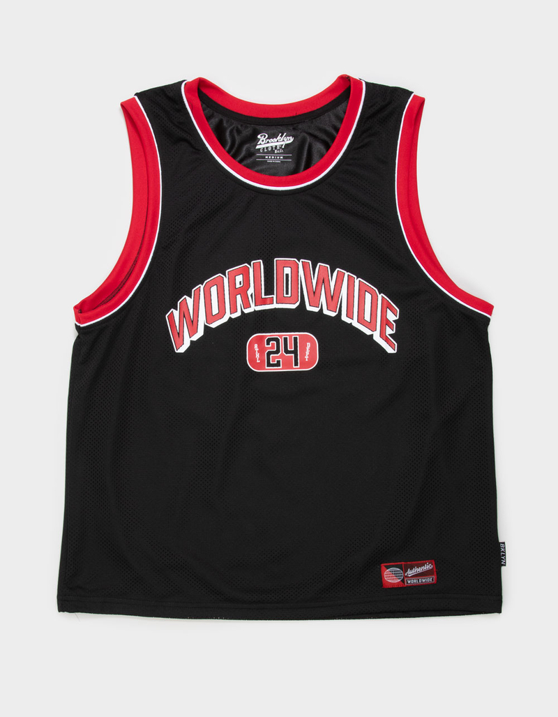 BROOKLYN CLOTH Worldwide Mens Mesh Basketball Jersey image number 0