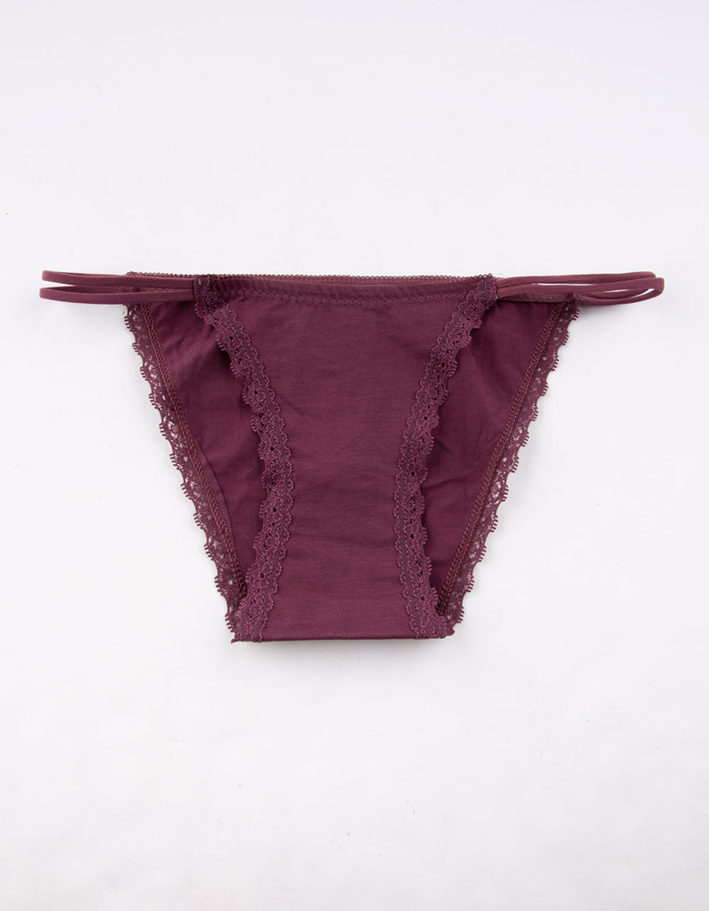 FULL TILT Strappy Burgundy Bikini Panties image number 0
