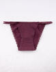 FULL TILT Strappy Burgundy Bikini Panties image number 1