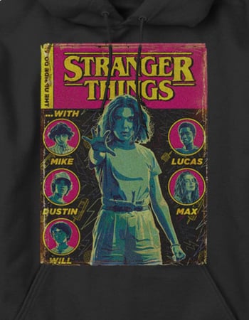 STRANGER THINGS Comic Cover Unisex Hoodie Alternative Image