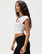 TRUE RELIGION Number Womens Notch Crop Tee image number 3