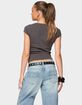 EDIKTED Oliana Ribbed Boat Neck Tee image number 3