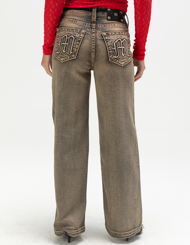 MISS ME Womens High Rise Wide Leg Jeans image number 1